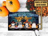 Happy Meow-Loween Trick Or Treat Cat - Personalized Doormat