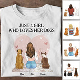 Just A Girl Who Loves Her Dogs Personalized T-shirt TS-NB1036