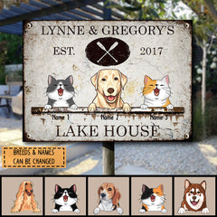 Metal Lake House Sign, Gifts For Pet Lovers, Paddle Vintage Signs, Personalized Housewarming Gifts