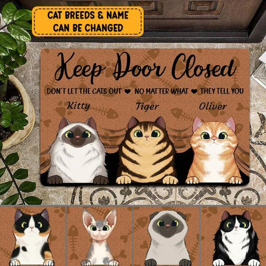 Keep Door Closed Personalized Doormat DM-TU17