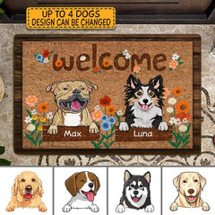 Welcome Personalized Dog Doormat DM-PT185