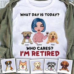Funny Retired Dog Mom Personalized T-Shirt TS-PT1207