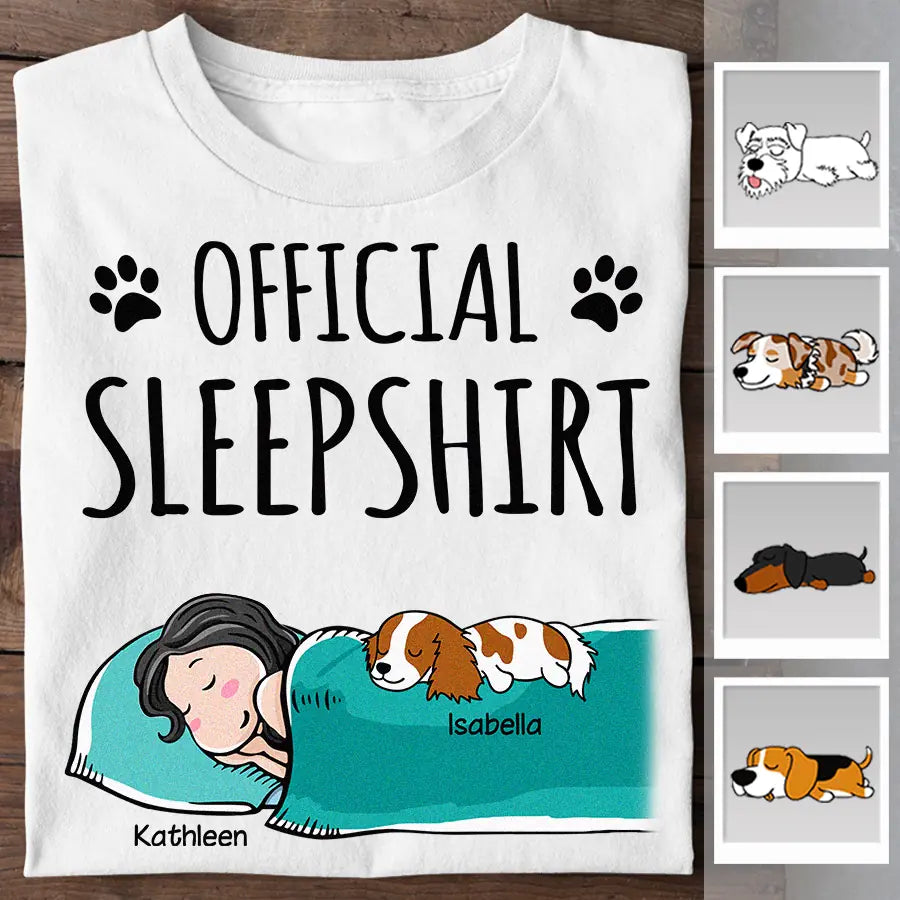 Official Sleep Shirt - dog, cat personalized T-Shirt TS-GH148