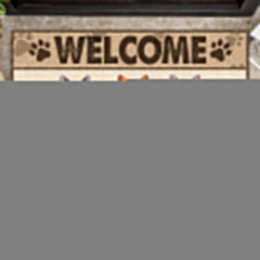 Welcome Hope You Brought Alcohol & Catnip, Pawprints & Fish Bone Doormat, Personalized Cat Breeds Doormat